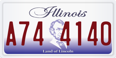 IL license plate A744140