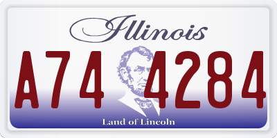 IL license plate A744284