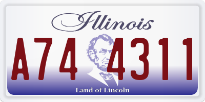 IL license plate A744311