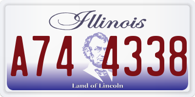 IL license plate A744338