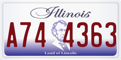 IL license plate A744363