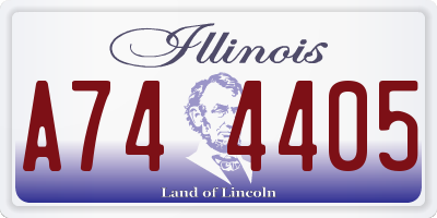 IL license plate A744405