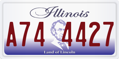 IL license plate A744427