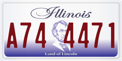 IL license plate A744471