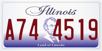 IL license plate A744519