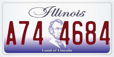 IL license plate A744684