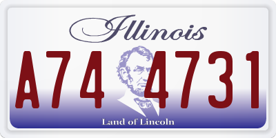 IL license plate A744731