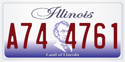 IL license plate A744761