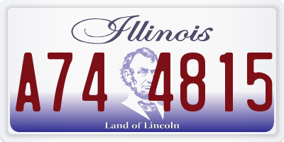 IL license plate A744815