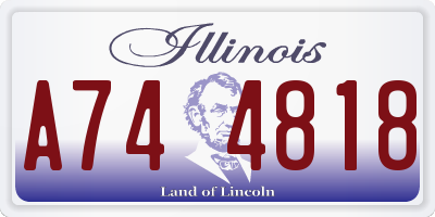 IL license plate A744818