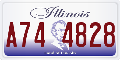 IL license plate A744828