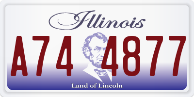 IL license plate A744877
