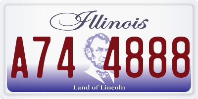 IL license plate A744888