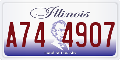 IL license plate A744907