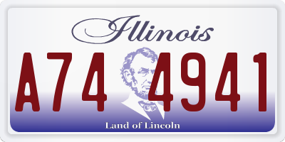 IL license plate A744941