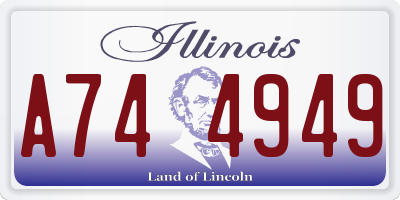 IL license plate A744949
