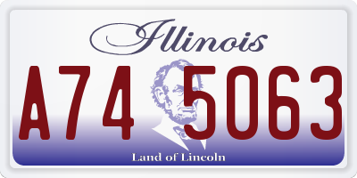 IL license plate A745063