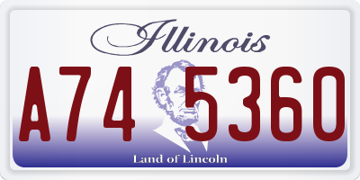IL license plate A745360