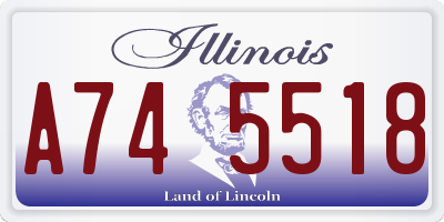 IL license plate A745518