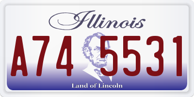 IL license plate A745531