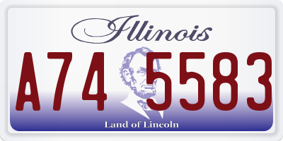 IL license plate A745583