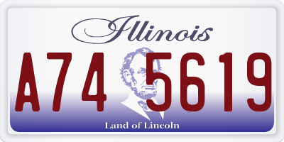 IL license plate A745619