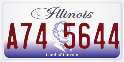 IL license plate A745644