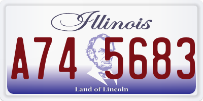 IL license plate A745683