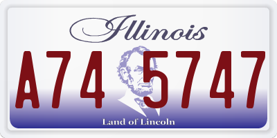 IL license plate A745747