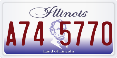 IL license plate A745770