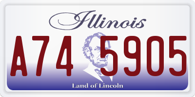 IL license plate A745905