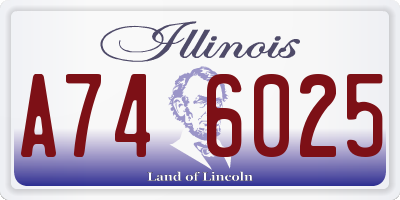 IL license plate A746025
