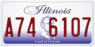 IL license plate A746107