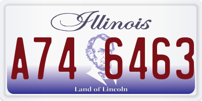 IL license plate A746463