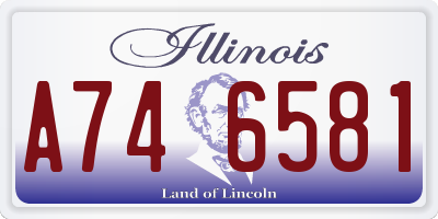IL license plate A746581