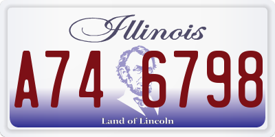 IL license plate A746798