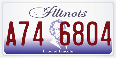 IL license plate A746804