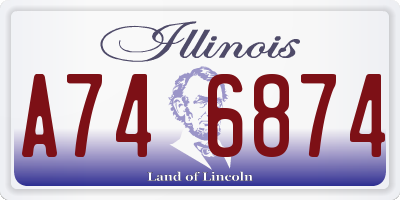 IL license plate A746874
