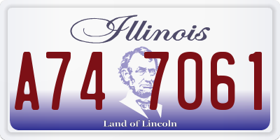 IL license plate A747061