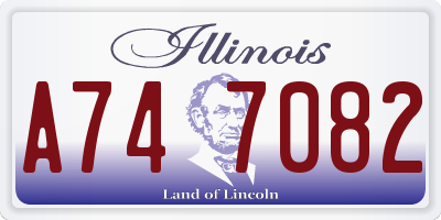 IL license plate A747082