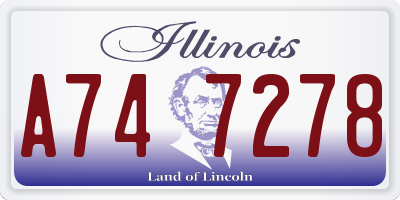IL license plate A747278