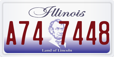 IL license plate A747448