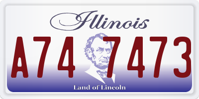 IL license plate A747473