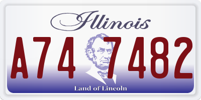 IL license plate A747482