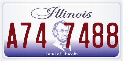 IL license plate A747488