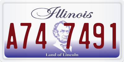 IL license plate A747491