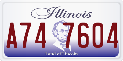 IL license plate A747604
