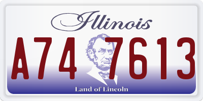 IL license plate A747613