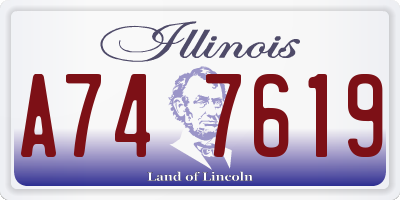 IL license plate A747619