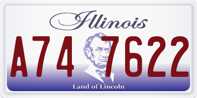 IL license plate A747622